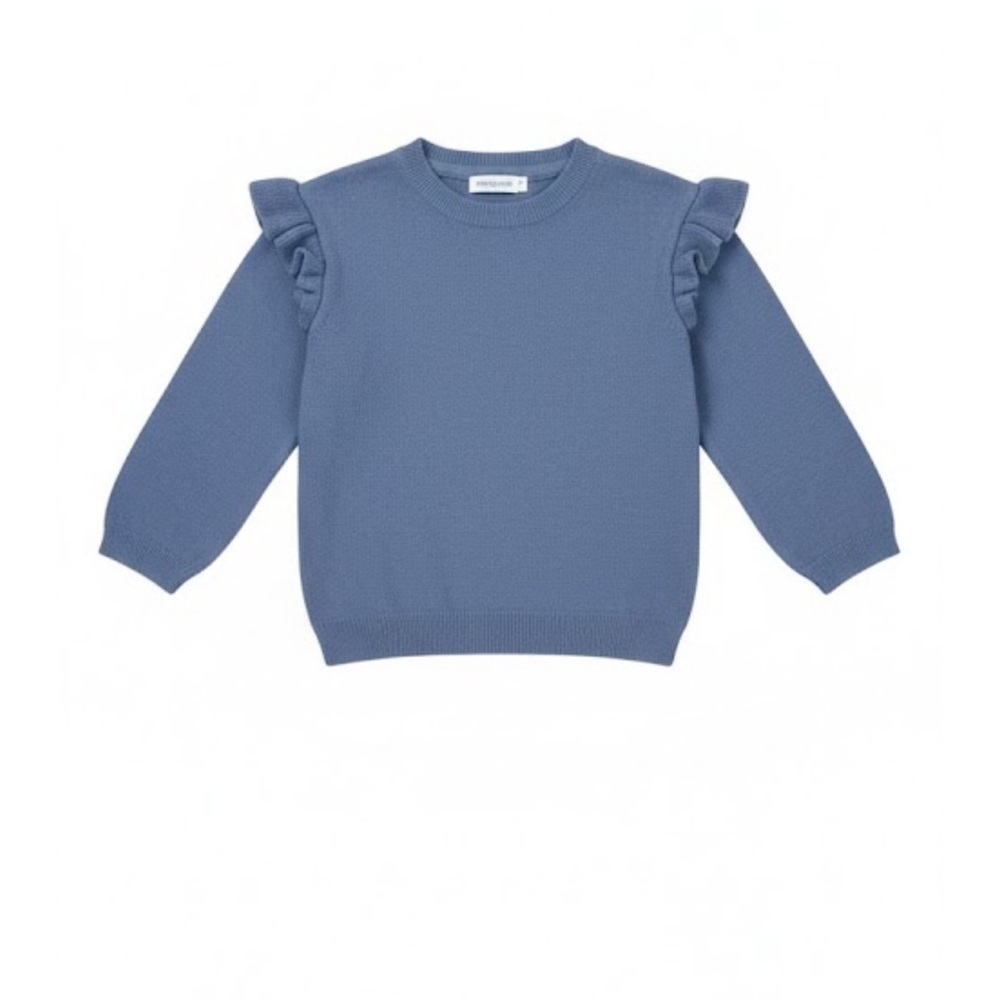 Primark Blue Kids Sweater with Ruffle Sleeves